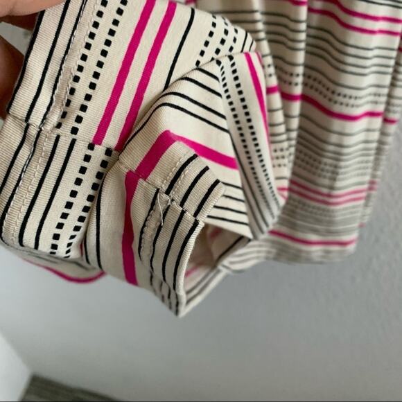 Fighting Eel Ruffle Stripe Tan Pink Romper Playsuit Jumpsuit Hawaii Aloha XS - Picture 6 of 9